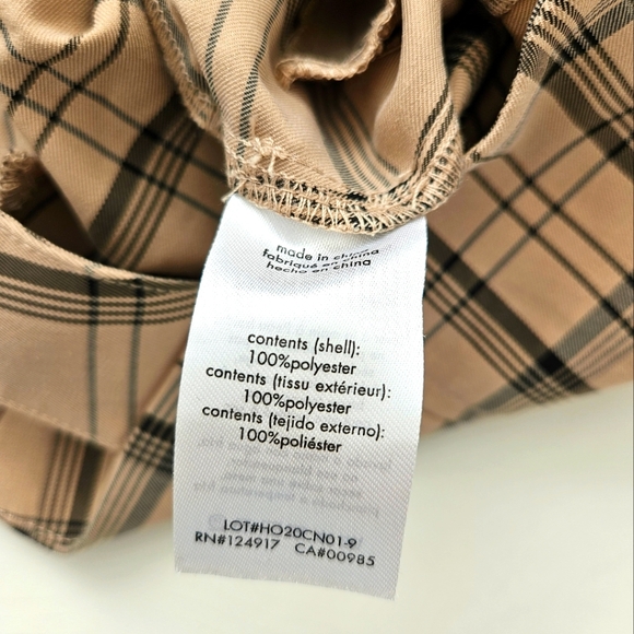 WeWoreWhat Romper, Beige Tartan Plaid Pattern, Size XS - Picture 4 of 4